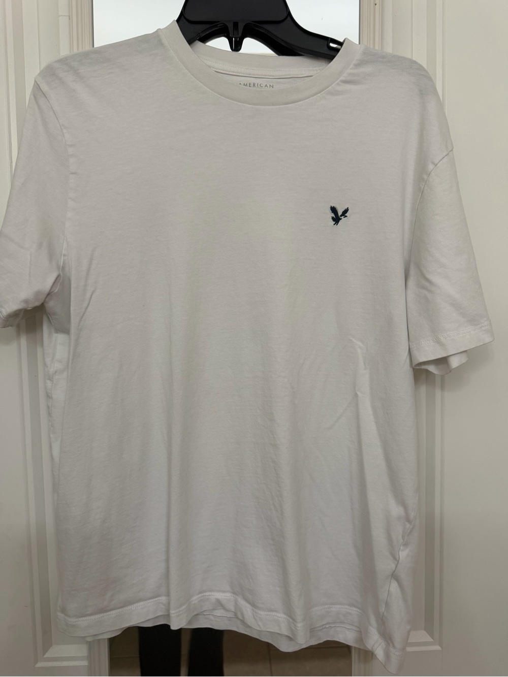 American Eagle Outfitters White Tee with Navy Eagle Logo